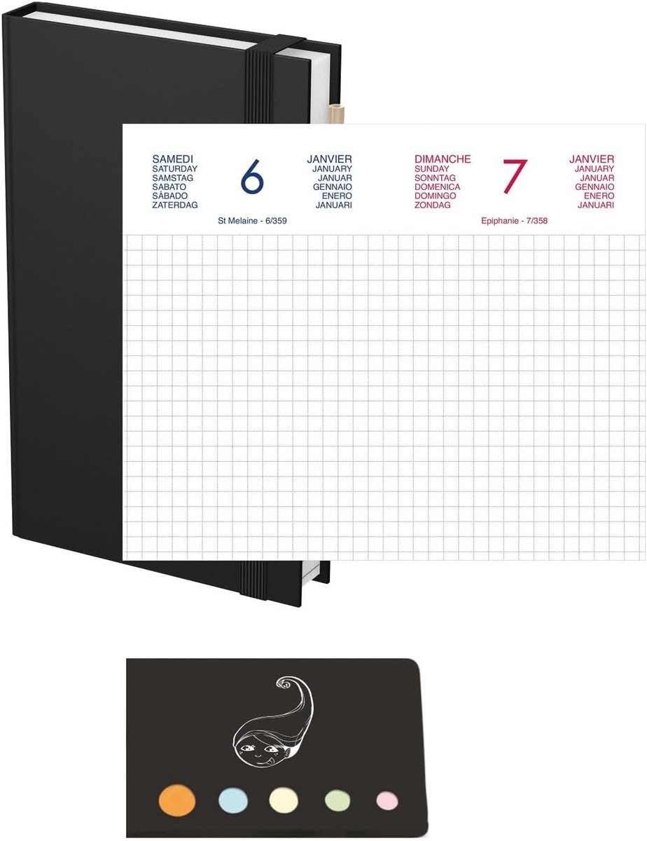 Construction site calendar set 2023 Civil January to December, 15 x 9 cm, 1 day per page + index self-adhesive flower - ShopVlot