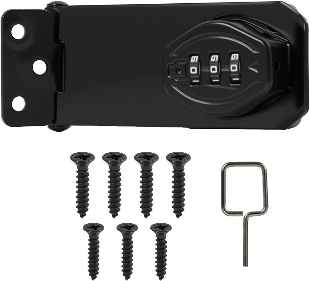 Door Latch Lockable 10 cm with Robber Combination Lock 10 cm Cabinet Lock for Doors, Drawers and Windows, Combination - ShopVlot