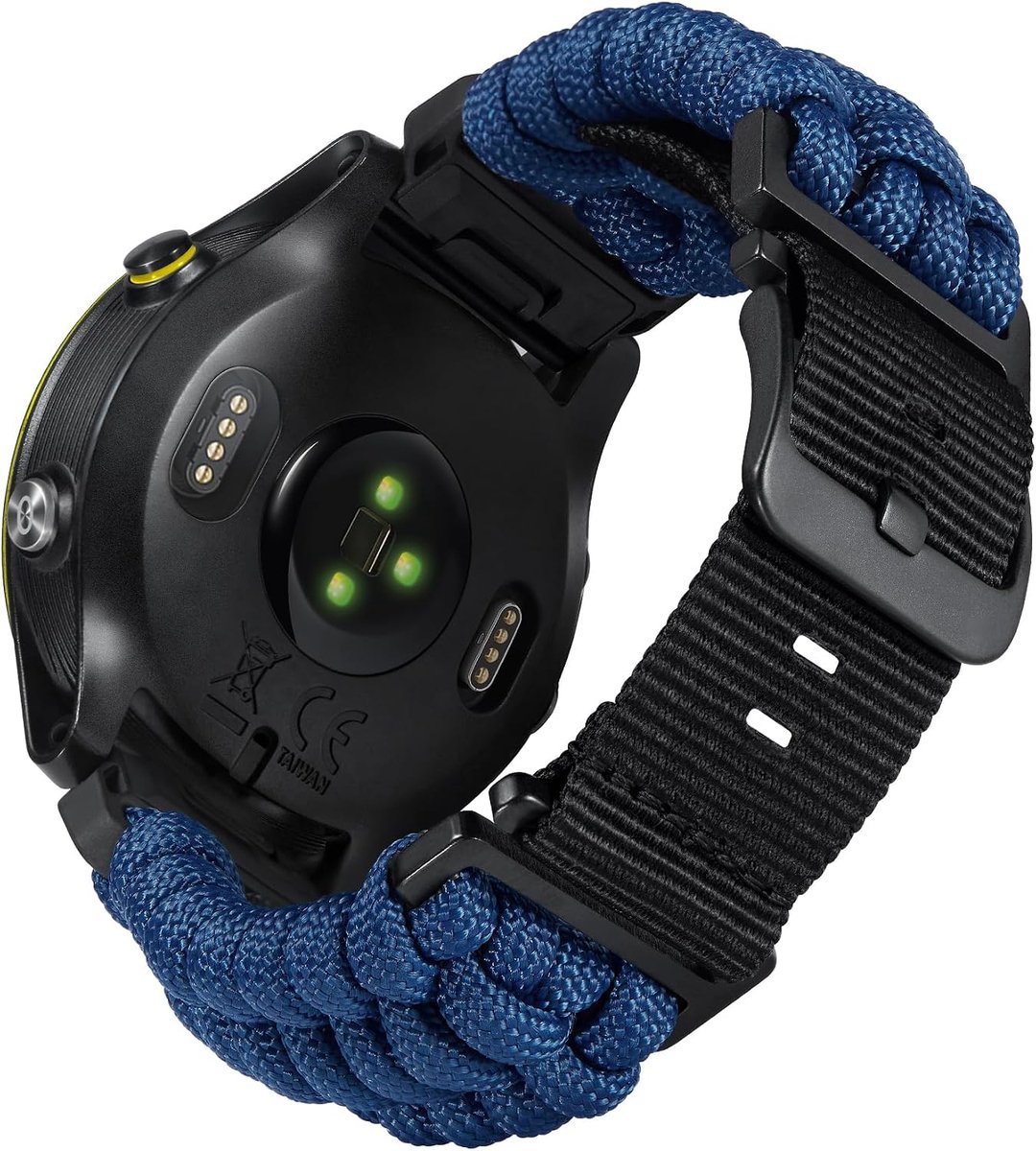 BINLUN Compatible with Garmin Band 20mm 22mm 26mm, Heavy Duty Military Paracord Braided Sport Nylon Watch Bands - ShopVlot