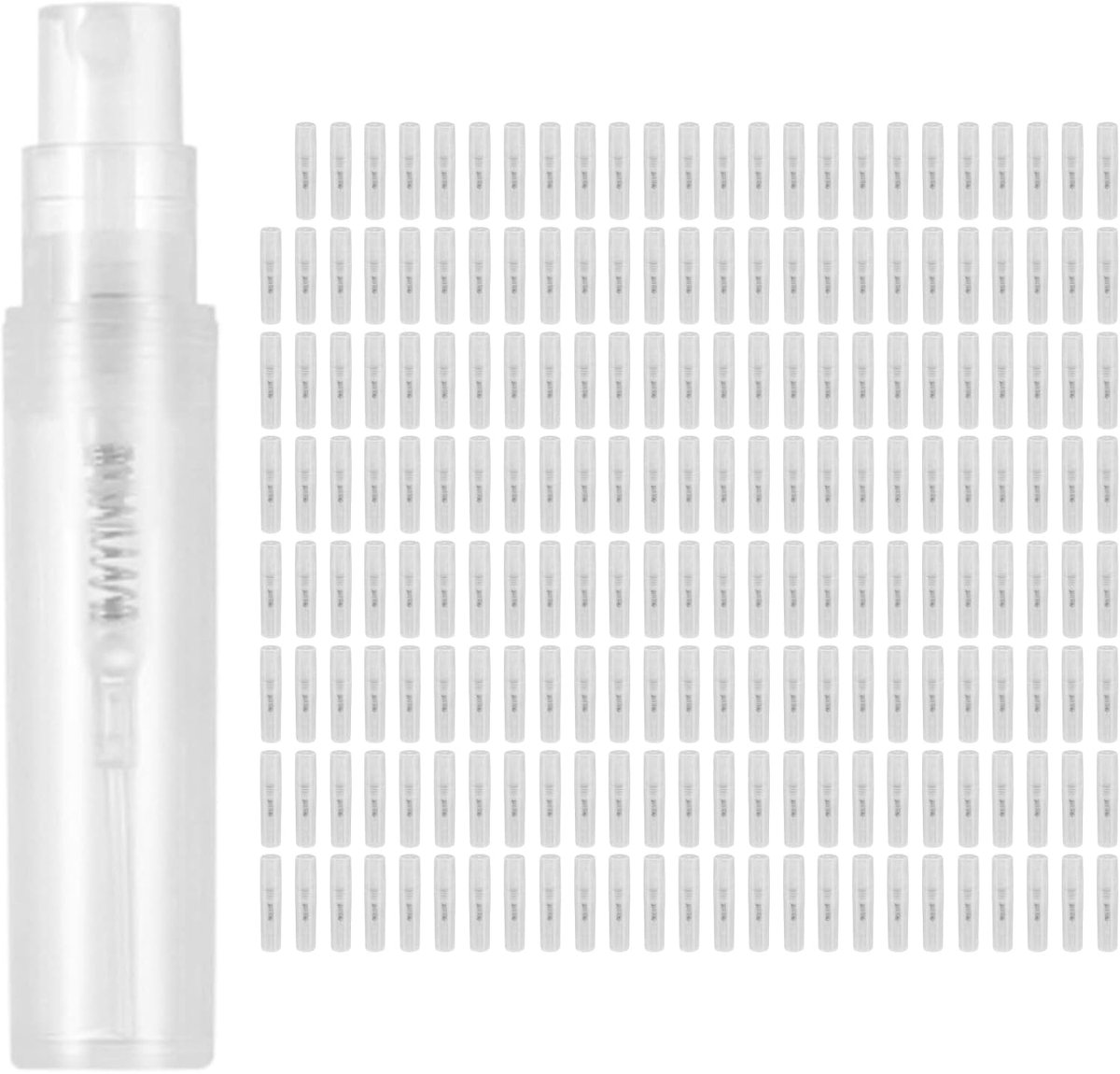 200 stuks / partij 2 ml transparante kunststof spuitfles kleine cosmetische verpakking verstuiver parfumflessen - ShopVlot
