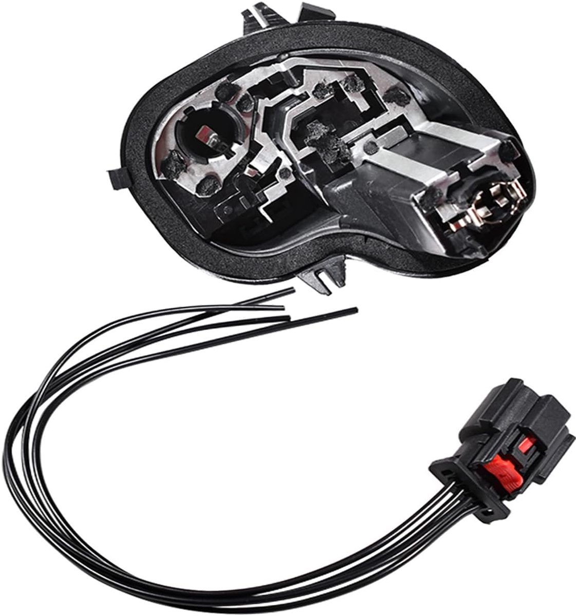SnelShoppen - Achterlicht lampenhouder rechts met aansluitstekker kabel geschikt voor Vauxhall Astra K 2016-2023 - OE nummer 39001578 - Zwart - Hoogwa