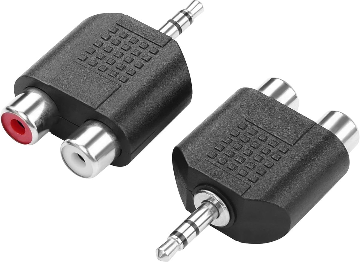 3.5mm TRS to 2 RCA Adapter, 3.5mm (1/8") TRS Male to Dual RCA Female Audio Splitter Adapter for Computer Speaker - ShopVlot