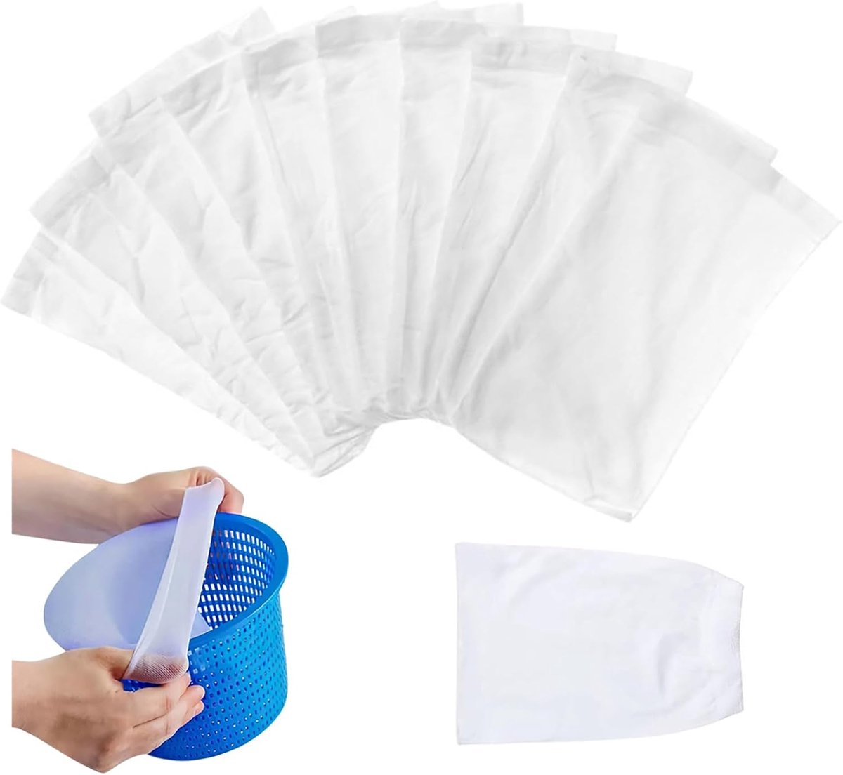 Swimming pool skimmer socks, pack of 10, reusable swimming pool skimmer socks, fine filtration nets as protection for - ShopVlot
