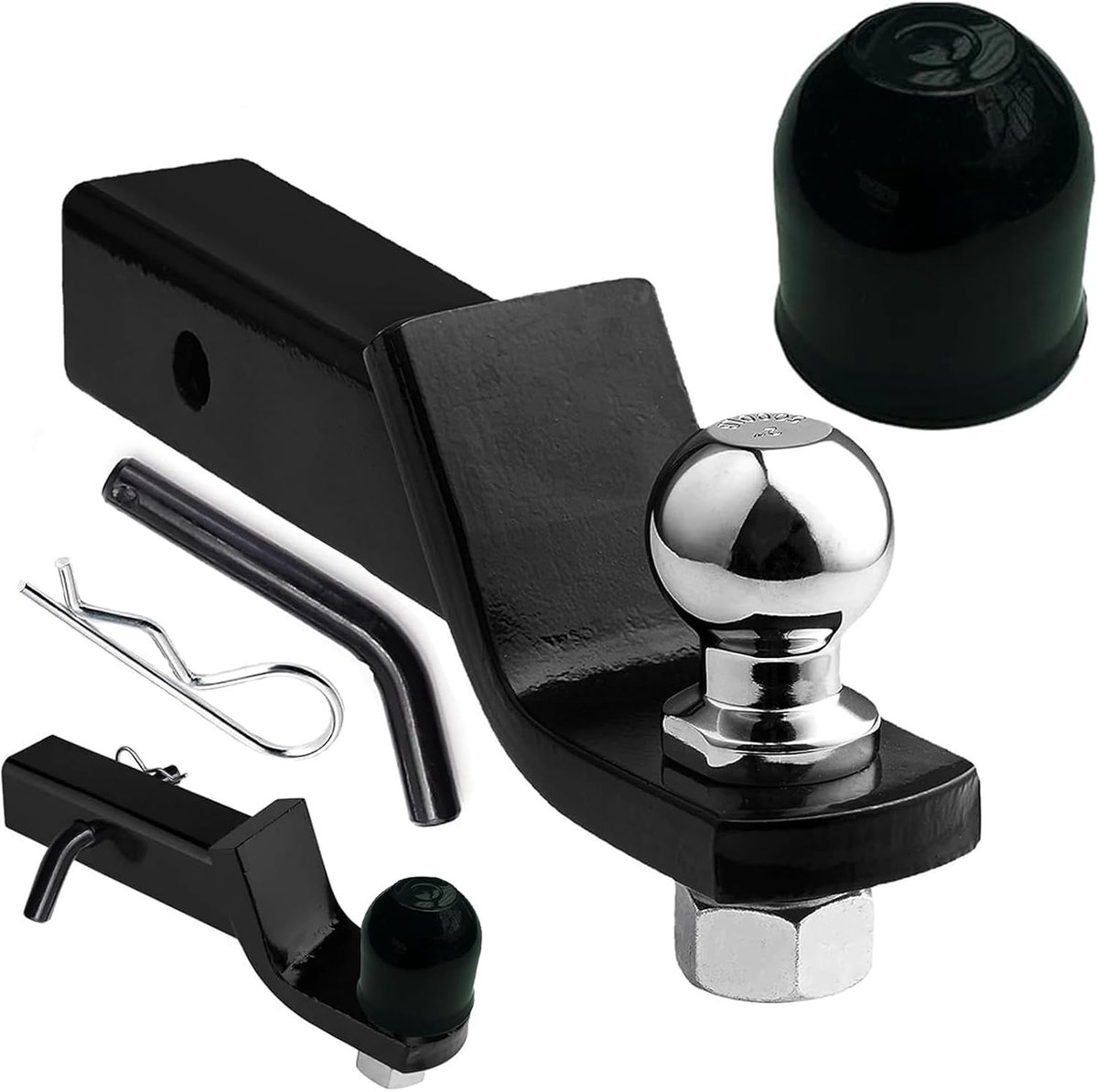 Tow Bar Adapter for US Vehicles, 2 Inch Clutch Ball Tow Bar, Universal Trailer Ball Holder, Ball Head Rail Rod for - ShopVlot
