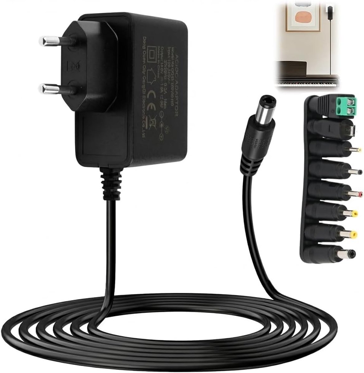 12 V 1 A oplaadkabel voor Yamaha toetsenbord PA-3C PA-130A - Elektronische pianokabel, universele oplader PSR YPG YPT - ShopVlot
