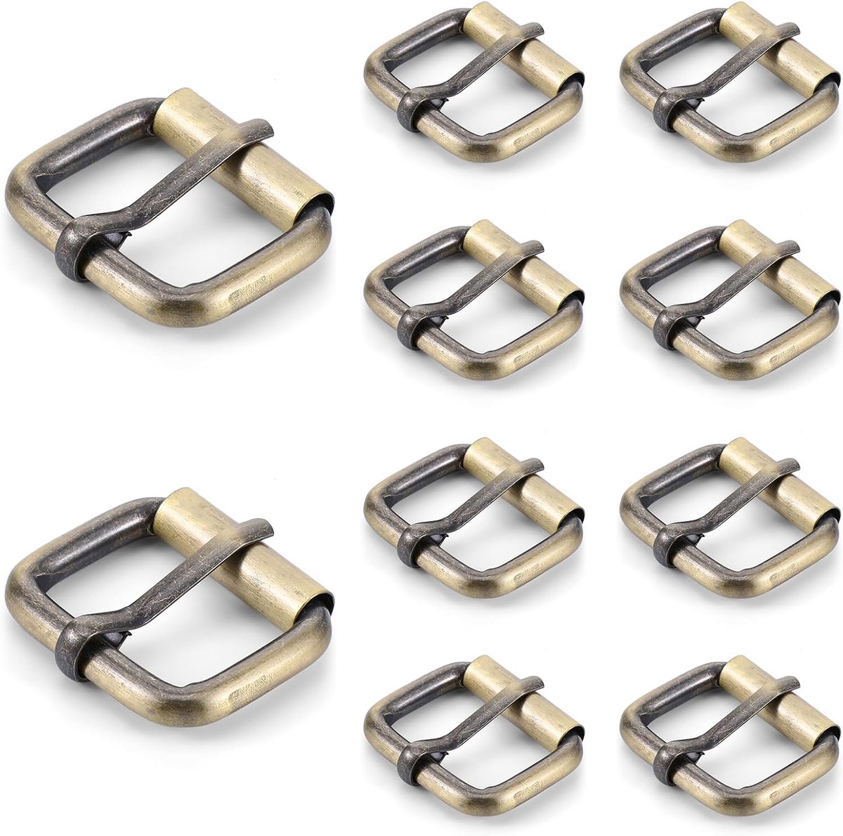 Belt buckles 50 stuks - metalen rolgesp - bronskleur - ideaal voor leren riemen en DIY project - ShopVlot