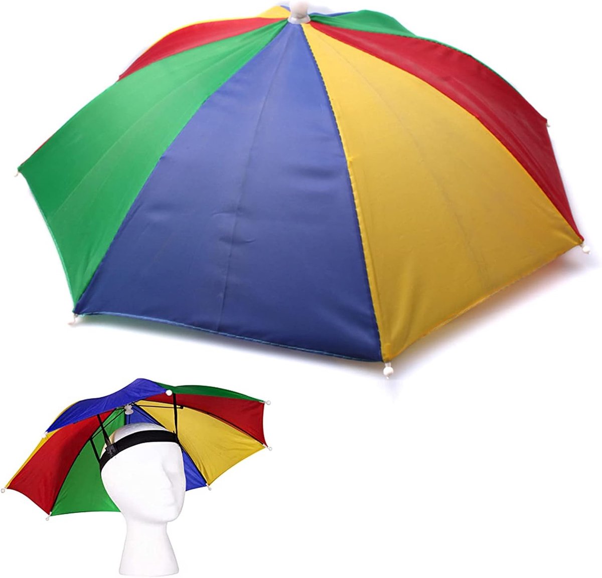 Opvouwbare parapluhoed - regenbestendig - zonnekap - ideaal voor tuinieren - ShopVlot