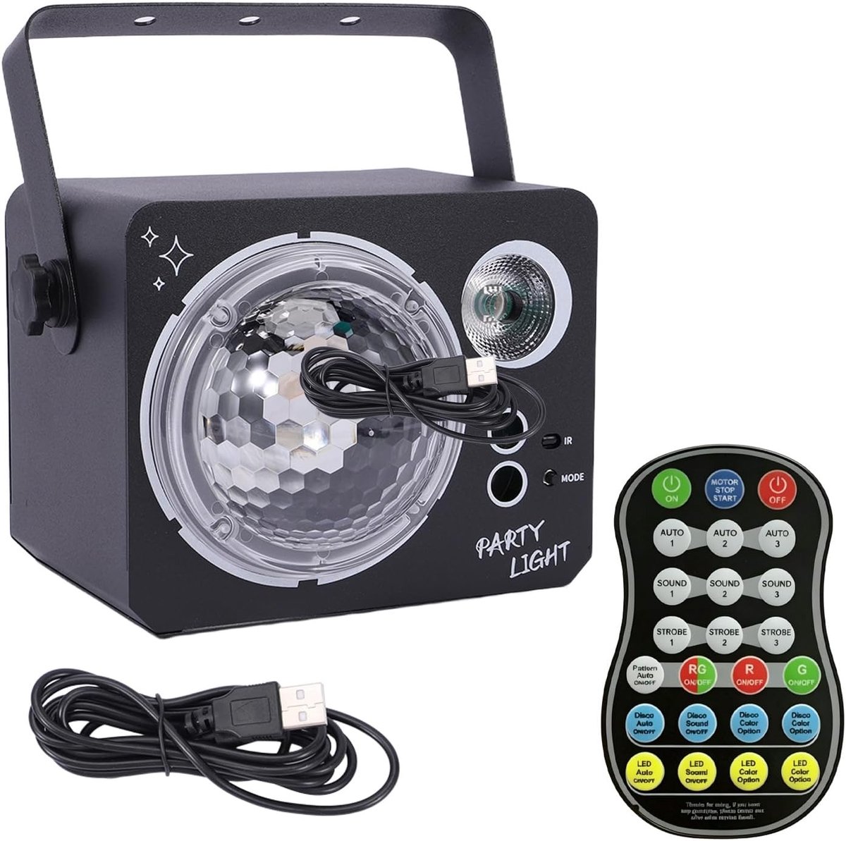 Disco Light LED Disco Bal 4 in 1 - Met Afstandsbediening - 120 Kleurrijke Lichteffecten - Ideaal voor Feesten - ShopVlot