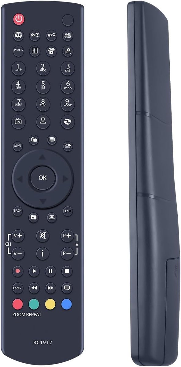 afstandsbediening RC1912 - geschikt voor Kunft HD TV - infrarood - brede compatibiliteit - ShopVlot
