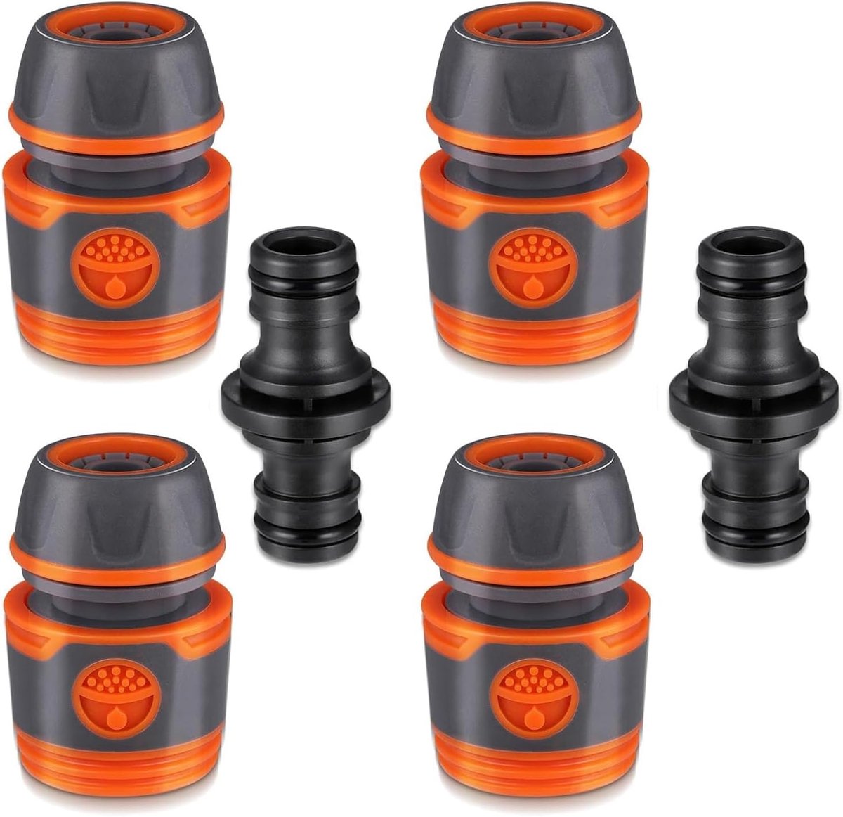 Tuinslang connector set 6-delig - Heavy duty ABS/TPR - Levenslang lekvrij - Voor veilig besproeien - ShopVlot