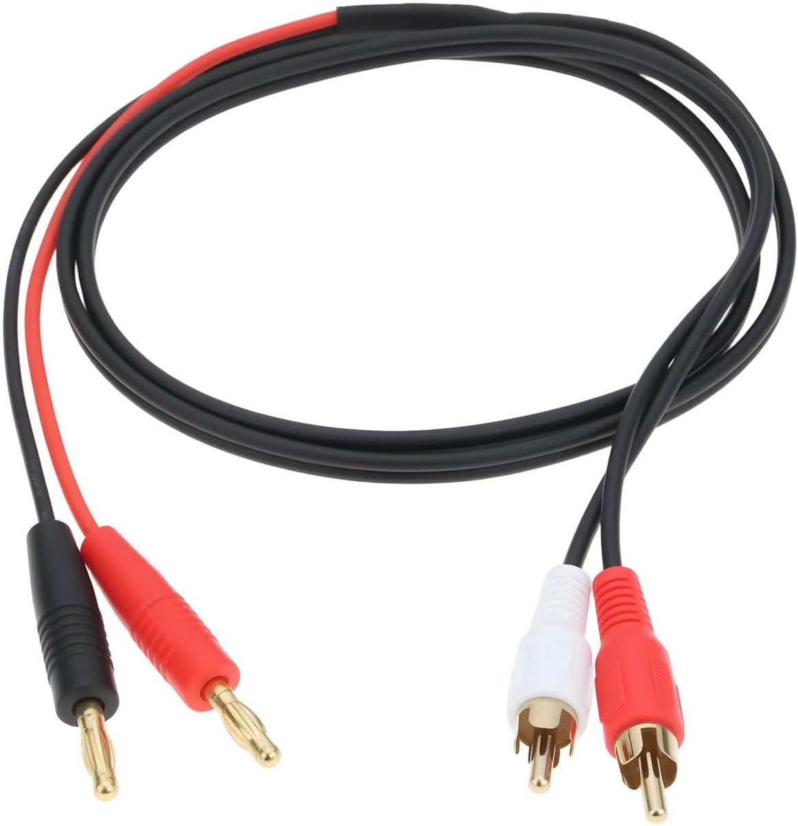 Audiokabel RCA Phono naar 4mm Banana Plugs - Dubbel - Geschikt voor Audiojacks - Ideaal voor Signaalgenerator - ShopVlot