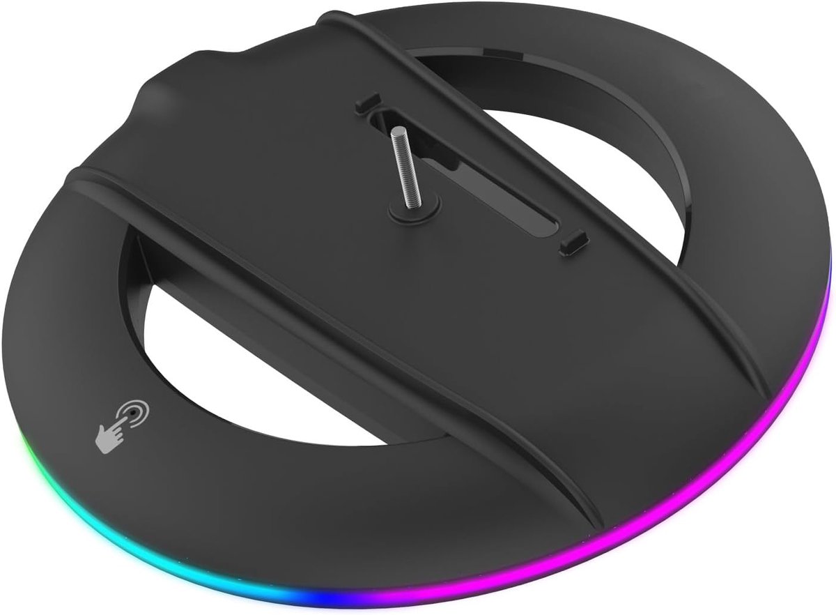 Verticale console standaard met 14 RGB modi - Voor Slim Disc Digital Edition - Inclusief antislip basis - ShopVlot