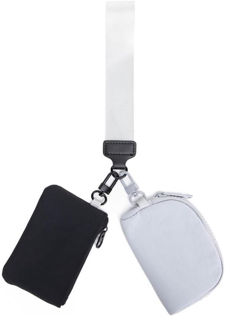 Mini Wallet - Grijs - Compact nylon - Organiseer je bankkaarten en muntgeld - ShopVlot