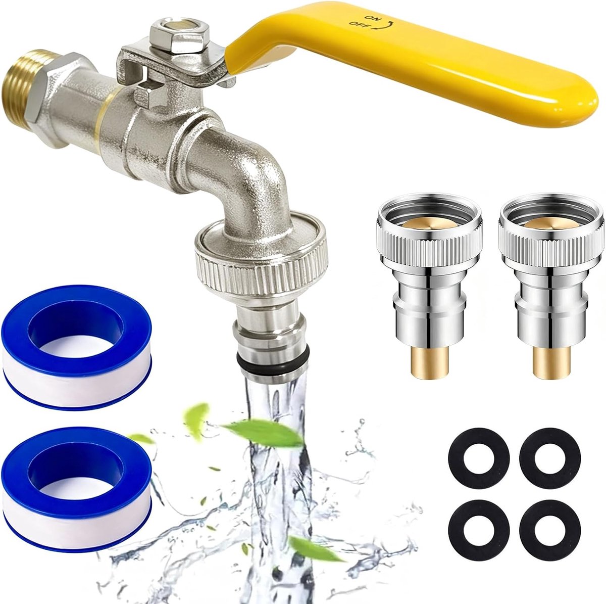 Waterkraan tuin 1/2 inch - druppelvrije messing kogelkraan - vorstbestendig - ideaal voor regenton - ShopVlot