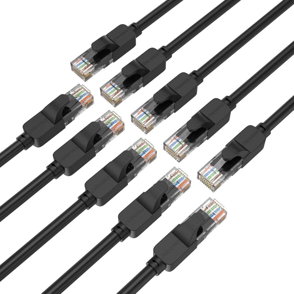 Ethernet Cable 10x0.5M Cat 6, High Speed Internet Cable 10gbps, Black Lan RJ45 Connection Cable, Long Ethernet Cable - ShopVlot