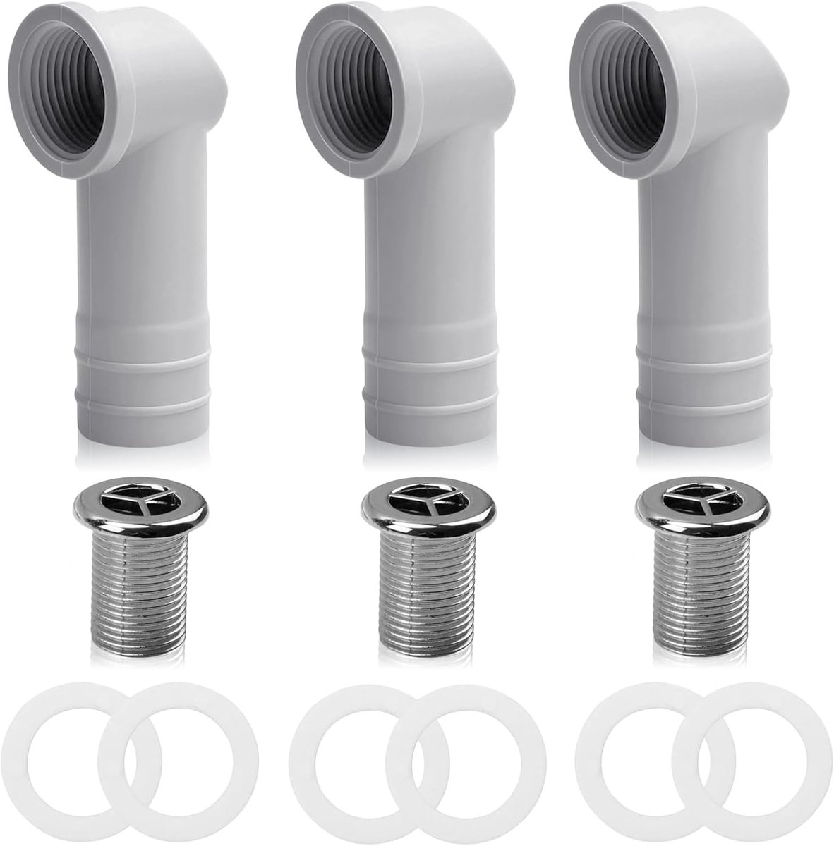 3 Pcs Basin Overflow Cover, 29 x 29 mm, Overflow, Sink, Round, Overflow Head Interface, Ceramic Sink Ring for Overflow - ShopVlot