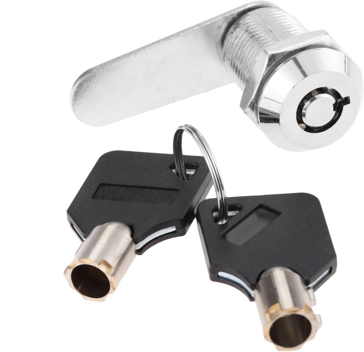 Cylinder Tubular Cam Lock Ø18mm x 25mm Barrel 90 Degree 2 Keys for Residential Mailbox Elevator Cabinet Loft Latch - ShopVlot