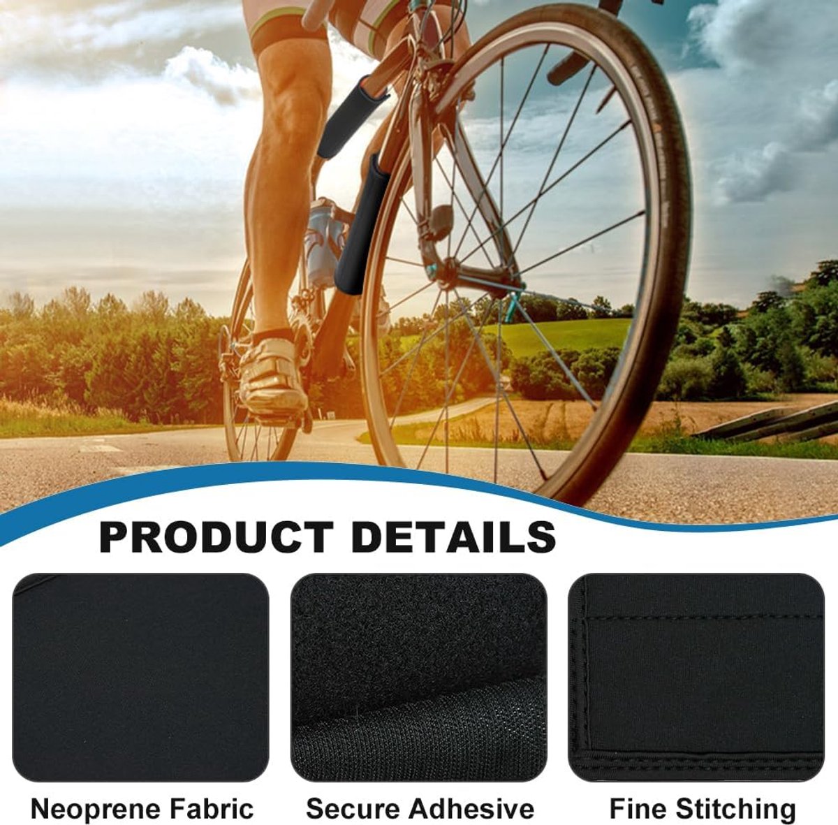 Set of 4 bicycle frame protectors, transport protection, bicycle carrier with 3 bicycle carriers, straps, frame - ShopVlot