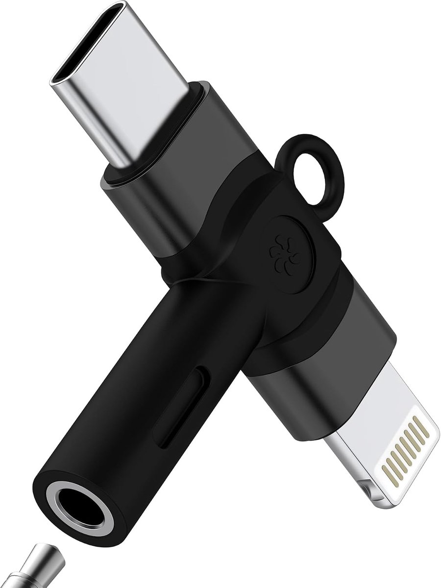 Adapter Lightning naar jack USB-C Aux-hoofdtelefoon voor iPhone 17 16 15 14 Pro Max Compatibel met Samsung S25 S24 S23 - ShopVlot