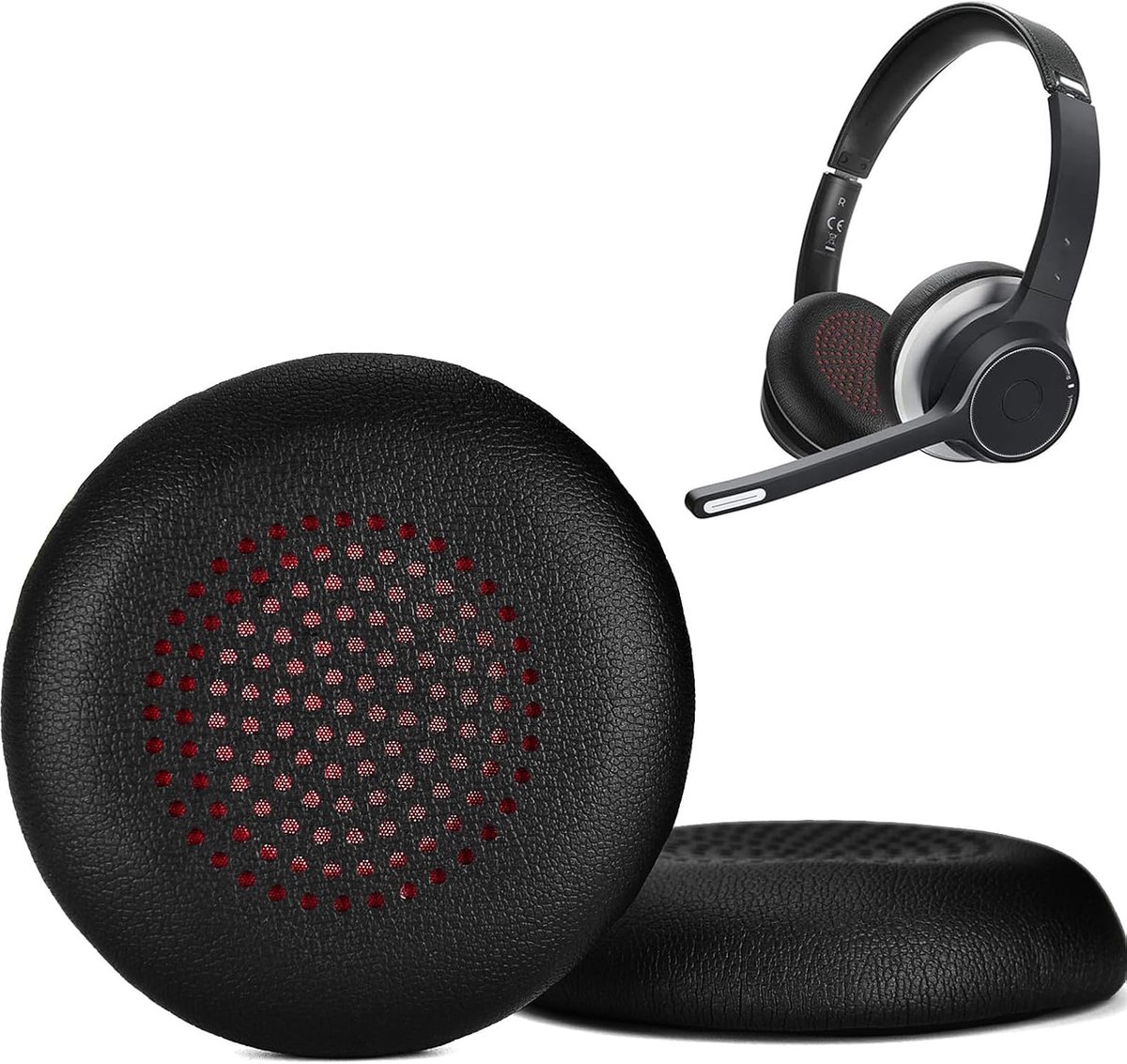 HC5 Replacement Ear Pads Compatible with MPOW HC5 HC6 Headphones Comfort High Density Protein Leather Noise Cancelling - ShopVlot