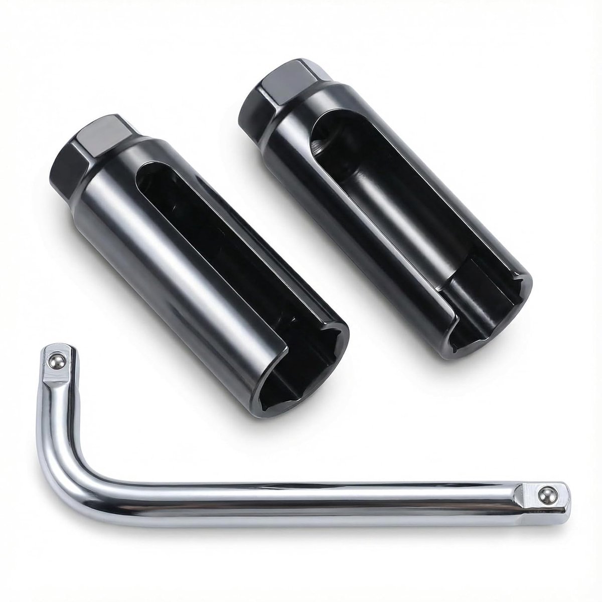 Pack of 2 lambda probes socket wrench set, O2 sensor socket wrench 22 mm 1/2 inch with side slot to protect the cable - ShopVlot
