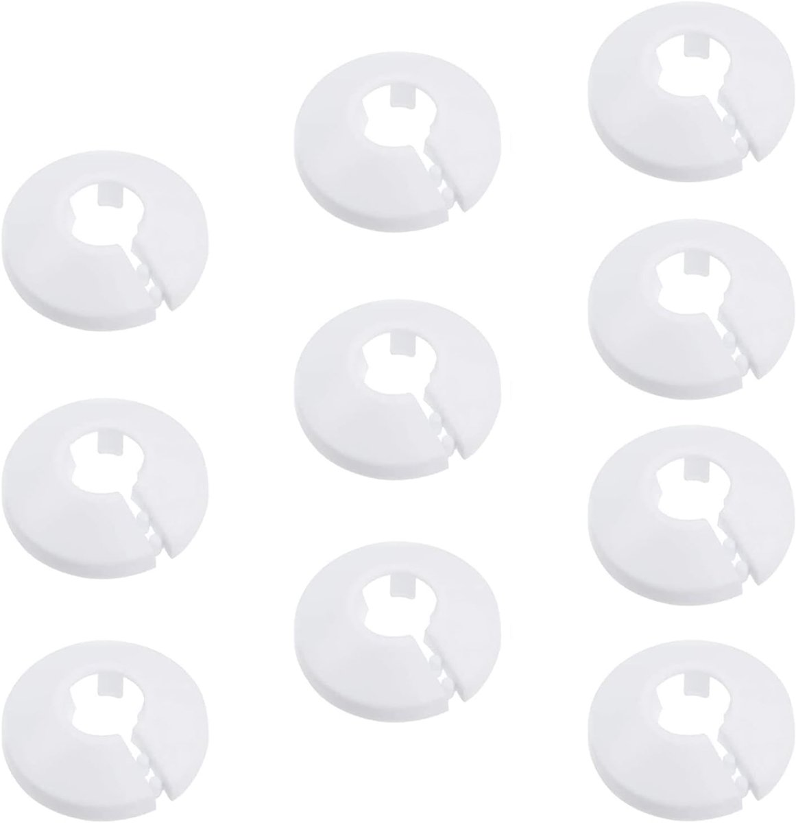 10pcs Radiator Pipe Cover, Strong White Plastic Pipe Collars Sleeve Pipe Decoration Hole Collar Clips Rings for 16mm - ShopVlot