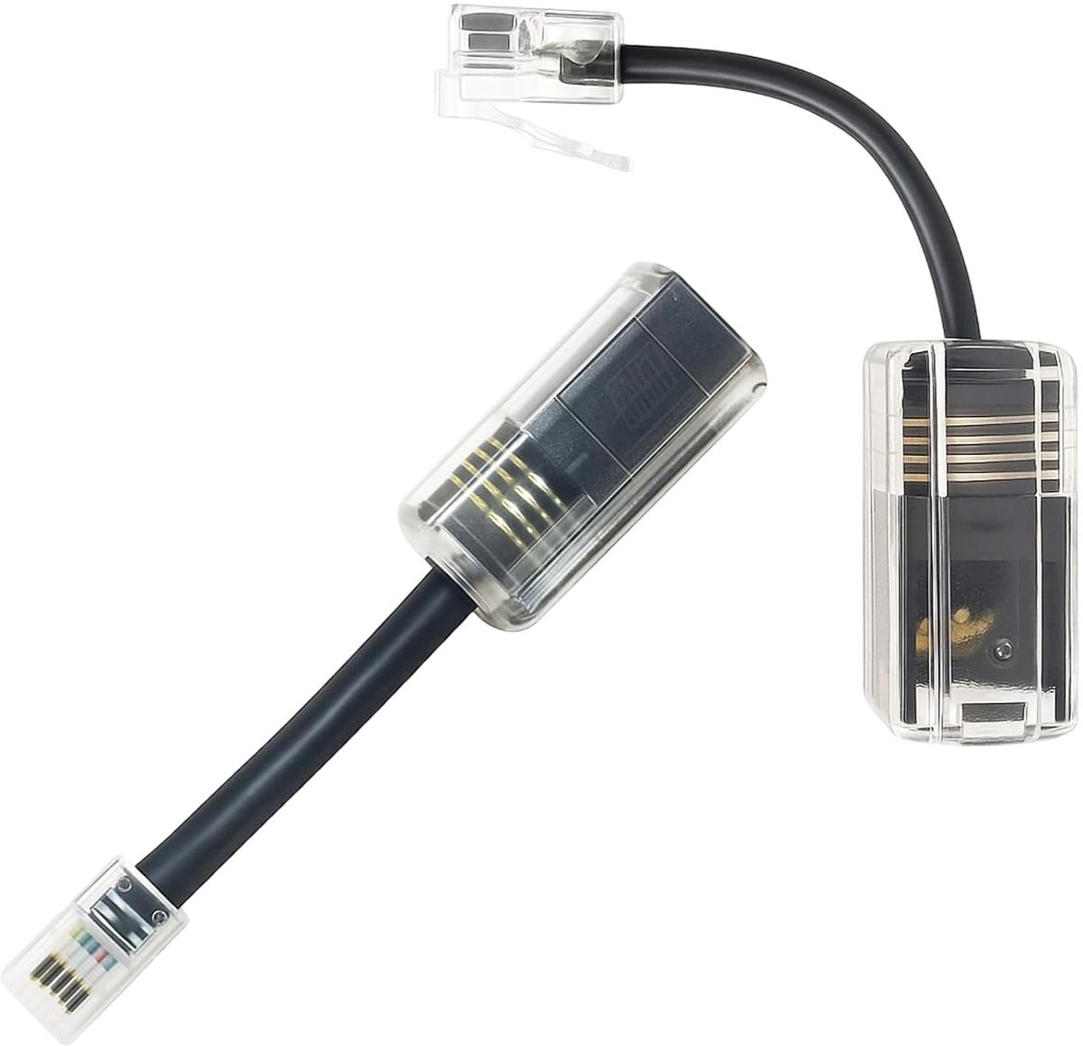 Telephone Cable Detangler, 360 Degrees, Telephone Cable Adapter with Swivel RJ9 4P4C Jack, Anti-Tangle Solution for - ShopVlot