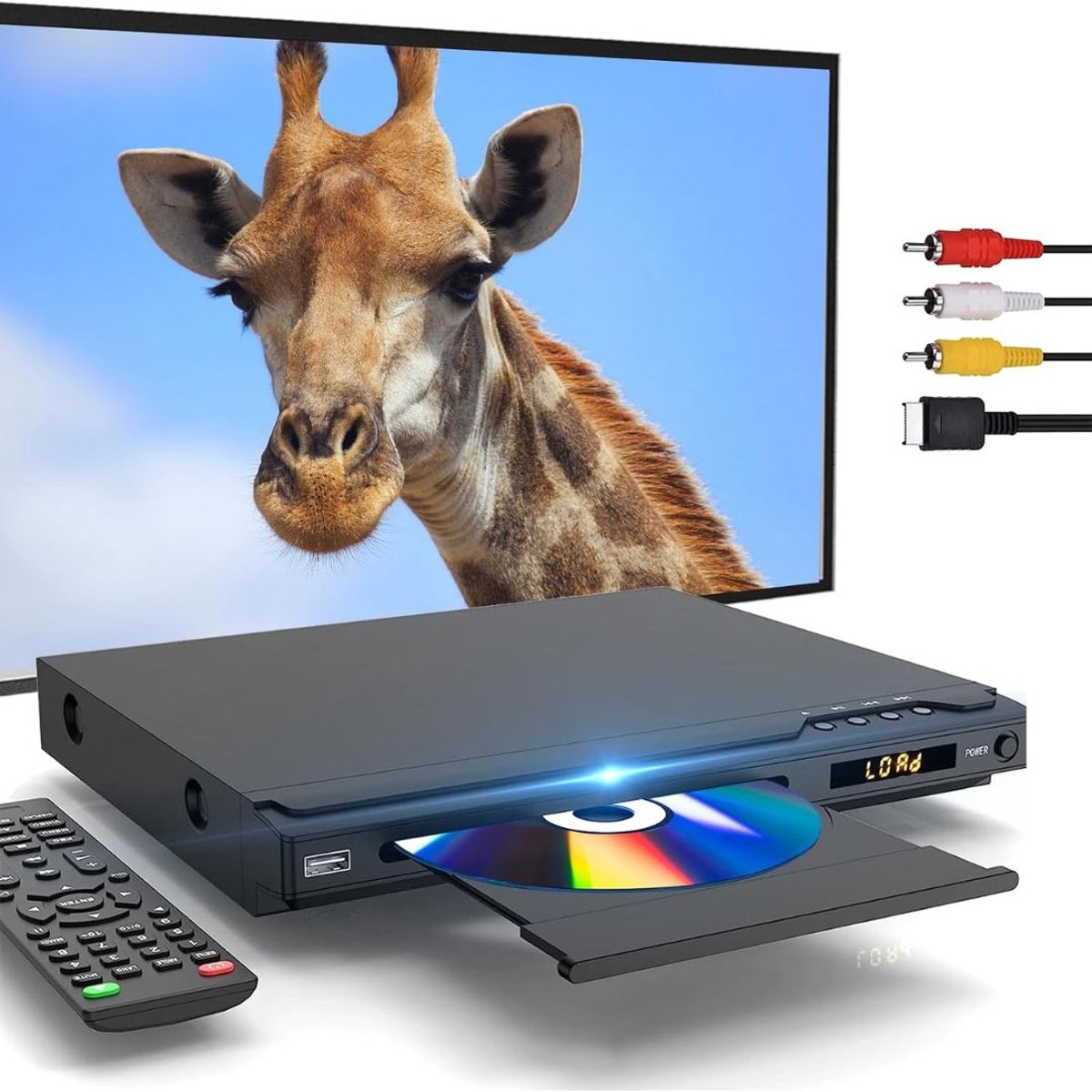 VALI® Dvd Speler - Dvd Speler met HDMI - Dvd Speler voor Tv - Zwart - 26cm x 22cm x 3cm