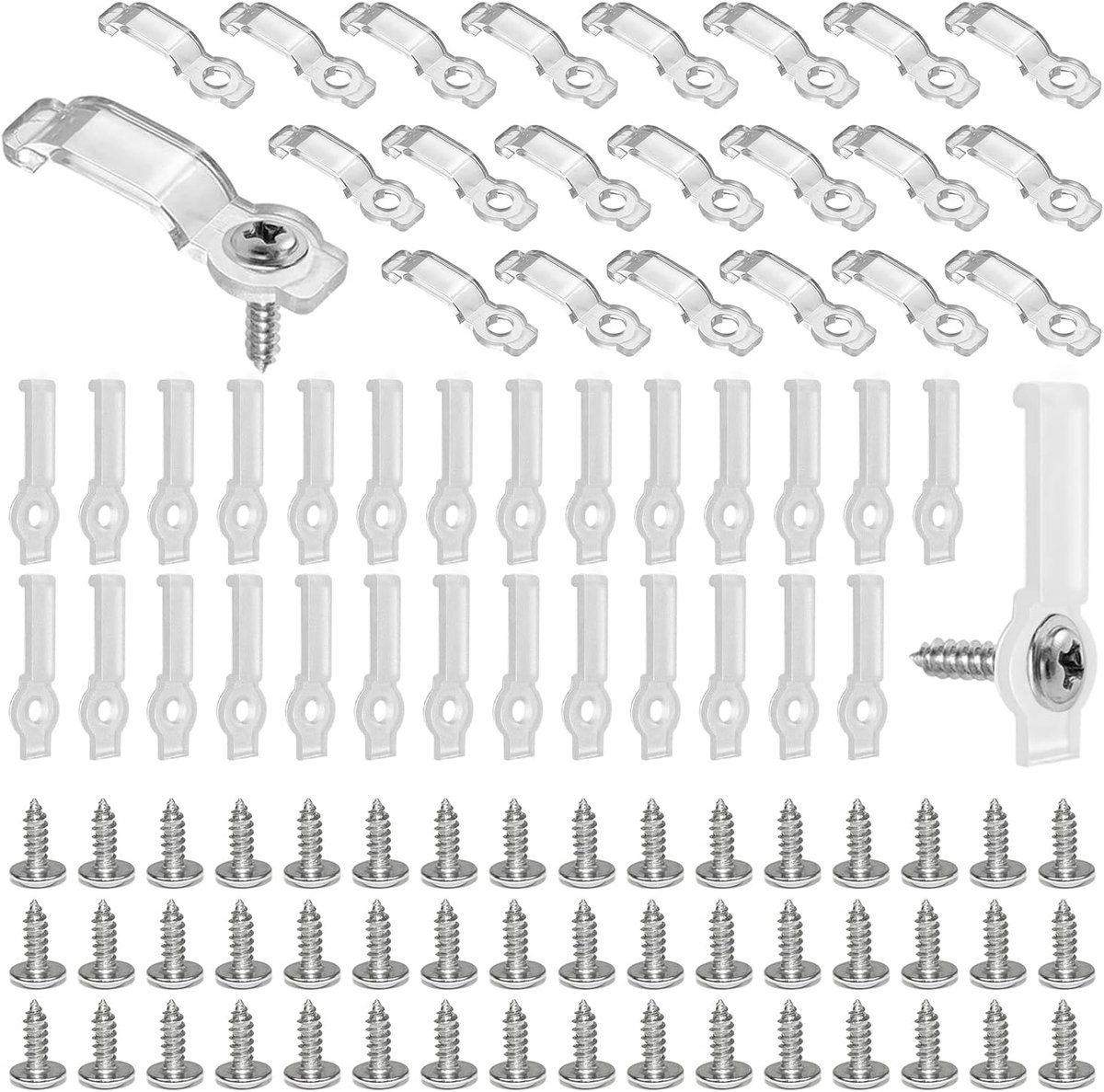 IIRC LED Strip Attachment 200 Pieces Light Mounting Bracket Clips Fixing Clip LED Strip Holder for LED Strips Holder - ShopVlot