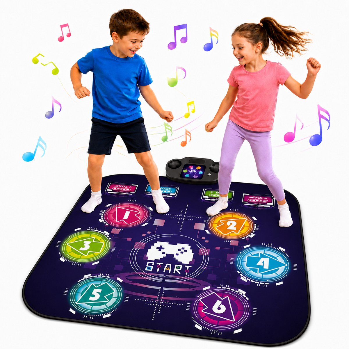Pumpify Dansmat – Muziekmat – Speelmat – Educatief Bewegingsspel – Dansmat Voor Meisjes – 15 Verschillende Levels – Bluetooth – Antislip Onderkant – Speelgoedboek – Speelgoed – 3 Jaar – 4 Jaar – 5 Jaar – 6 Jaar – 7 Jaar – 8 Jaar – 9 Jaar – Console