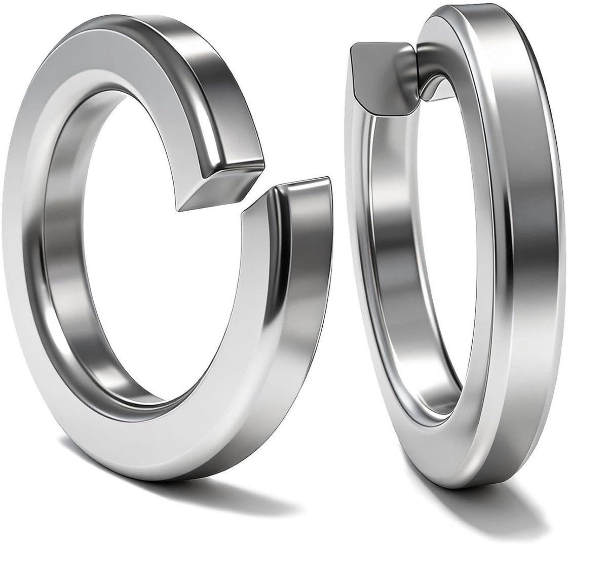 Pack of 30 Spring Washers M10 Stainless Steel A2/V2A Spiral Spring Discs Form B According to DIN 127, Base Discs Bars - ShopVlot