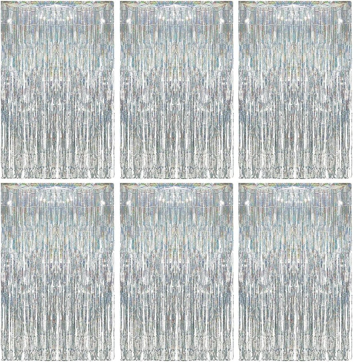 Tinsel gordijn 1m x 2m - aluminium folie - glanzend - perfect voor verjaardagsfeesten - ShopVlot