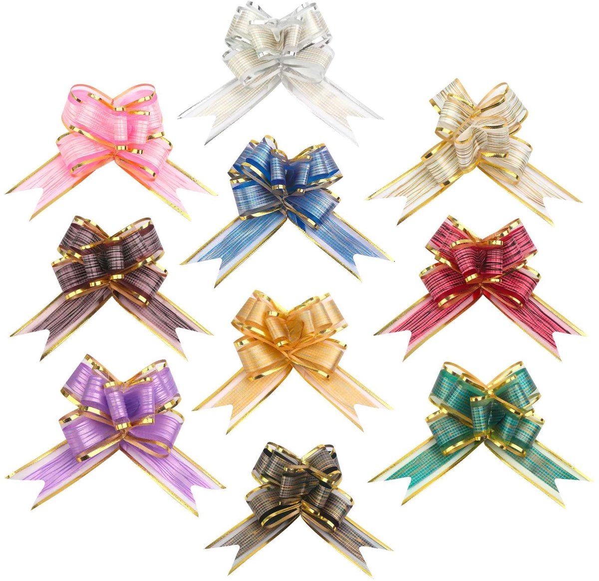 Solidchoice - Grote Cadeaubogen met Lint, 10 Stuks voor Versiering