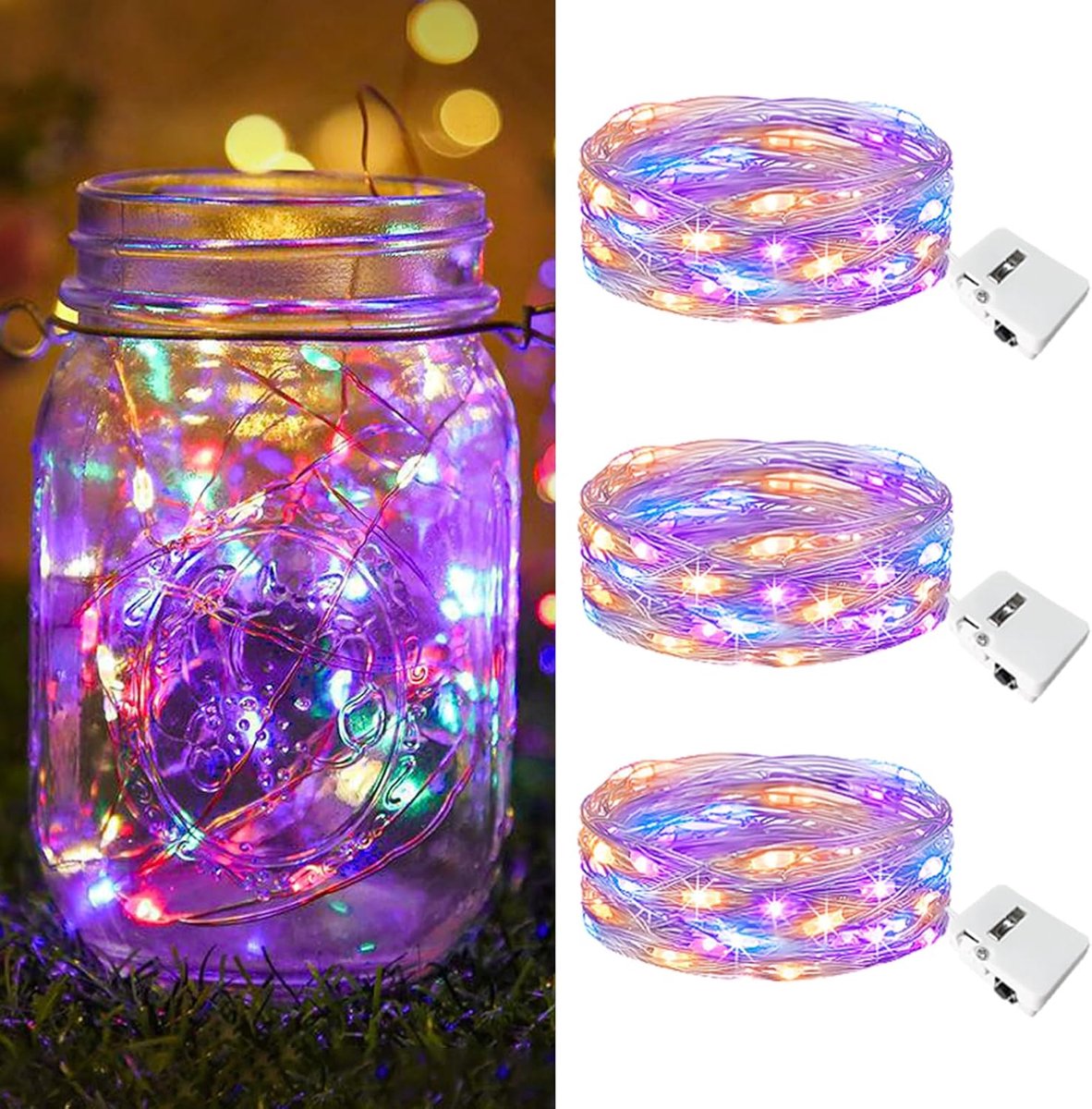 Mini Fairy Lights - 3 Stuks - Batterijvoeding - Waterdicht - Ideaal voor Feesten - ShopVlot
