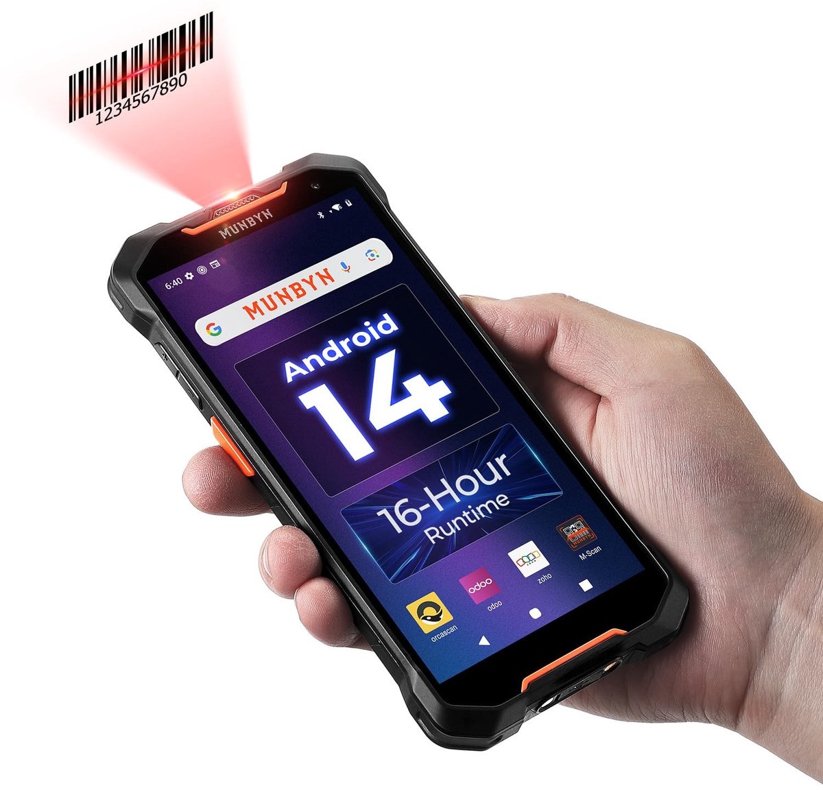 Solidchoice - Mobiele PDA Barcode Scanner met Android 14 en 6 Inch Scherm