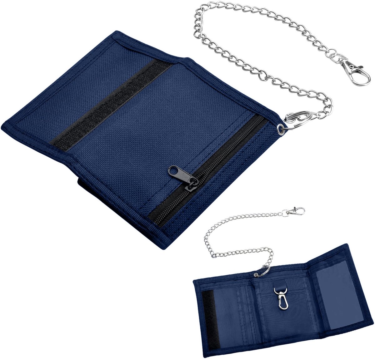 Solidchoice - Slimme Jongensportemonnee met Ketting en Ritsluiting