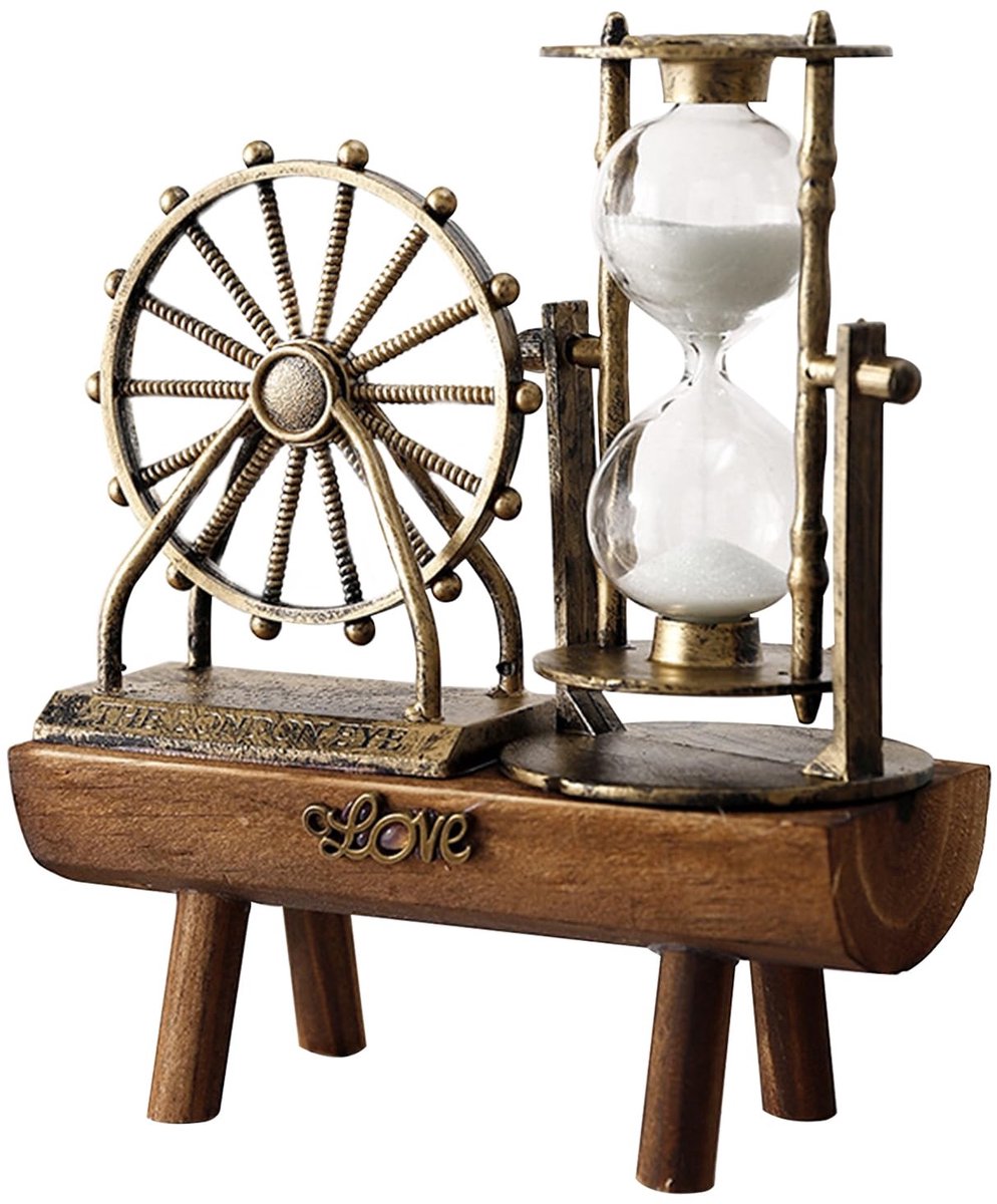 Solidchoice - Retro Panoramische Zandloper als Bureau Decoratie