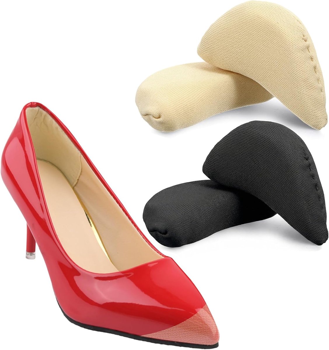 Schoeninserts voor grote schoenen - Herbruikbare schuimtoepads - Ergonomische voering - Comfortabele pasvorm - ShopVlot