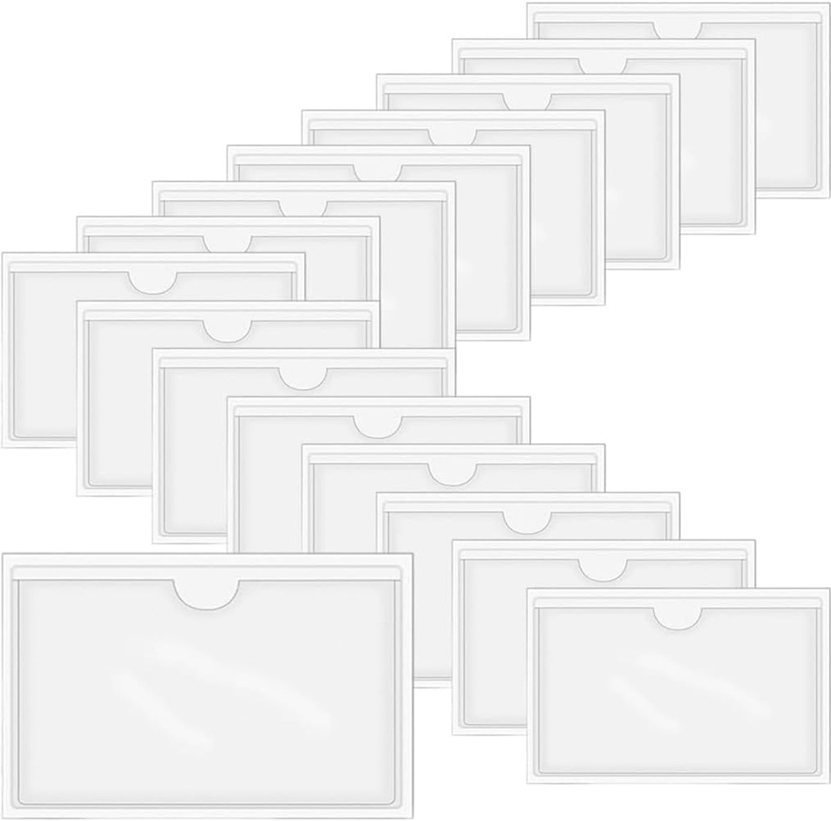 Visitekaartjeshoesjes 12 x 9 cm - Zelfklevend - Transparante zakken - Ideaal voor organisatie - ShopVlot