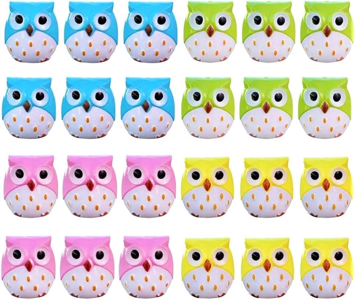 Solidchoice - Mini Uil Puntenslijper Set van 24 Stuks
