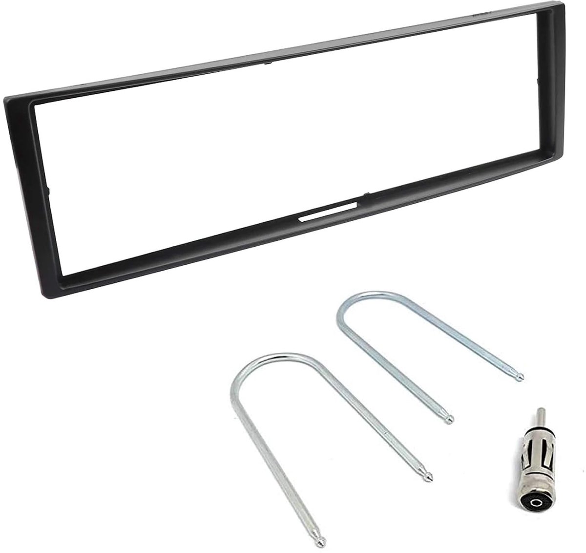 Radio paneel frame 1-DIN - zwart - met antenne-adapter en ontgrendelingssleutels - eenvoudig te installeren - ShopVlot