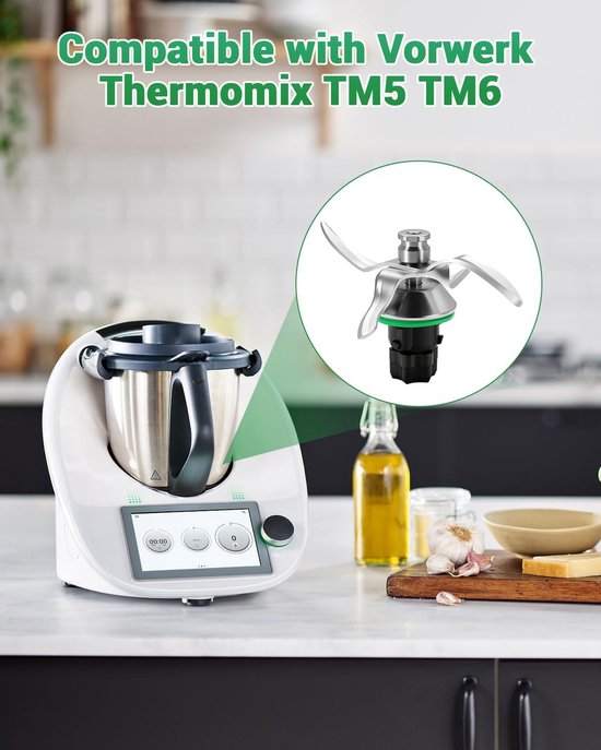 SnelShoppen - Vervangend Mixmes voor Thermomix TM5 en TM6, Hoogwaardig Roestvrij Staal, Perfect voor Fijnmaken, Roeren, Pureren en Mixen, Keukenmachin van Snelshoppen — afbeelding 5