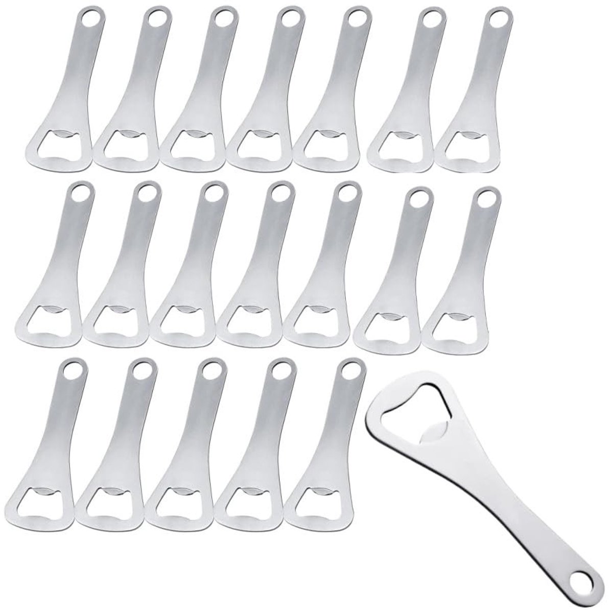 Solidchoice - Set van 20 RVS Flessenopeners voor Thuis en Buiten