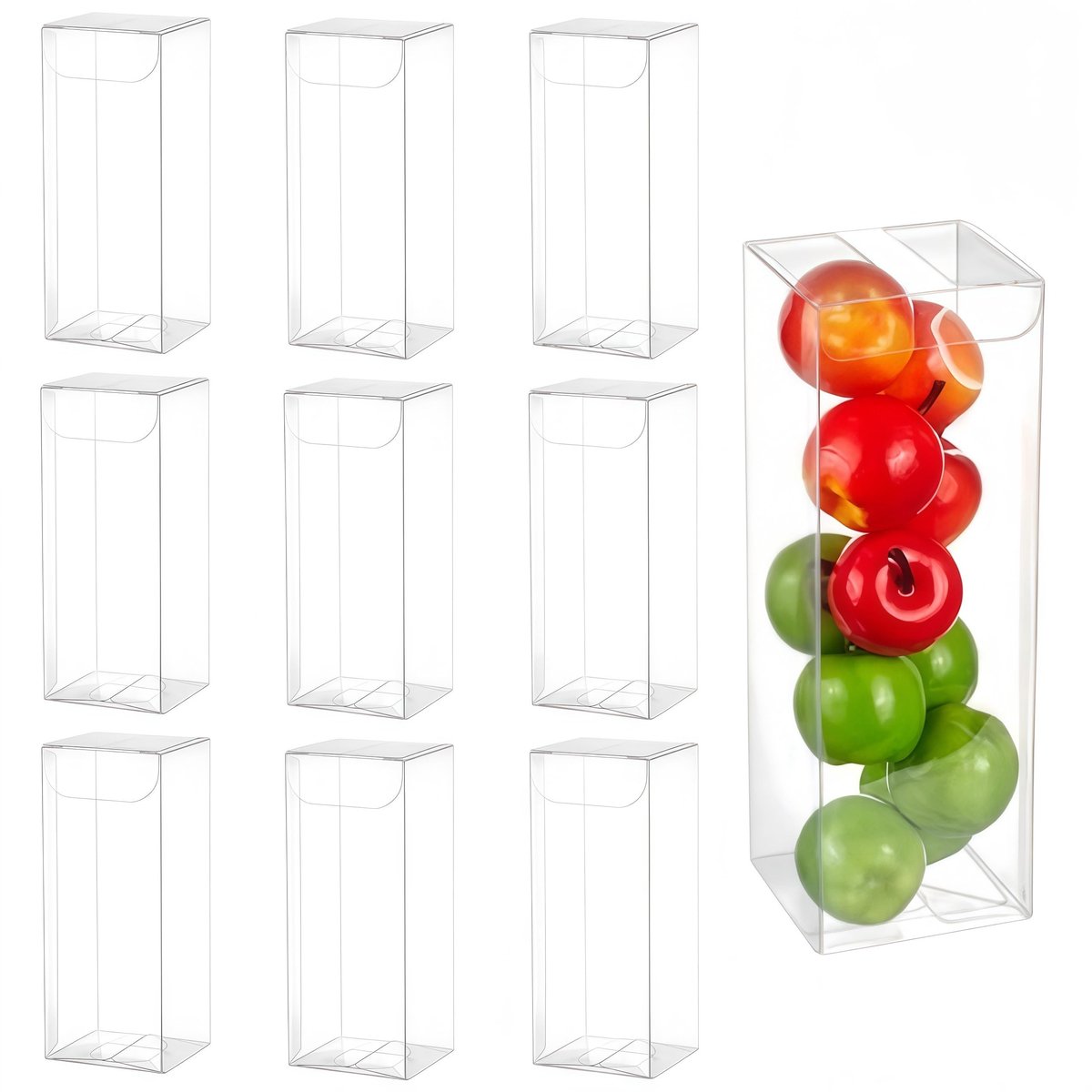 Solidchoice - Set van 10 Transparante PVC Giftdozen voor Snoep en Cadeaus