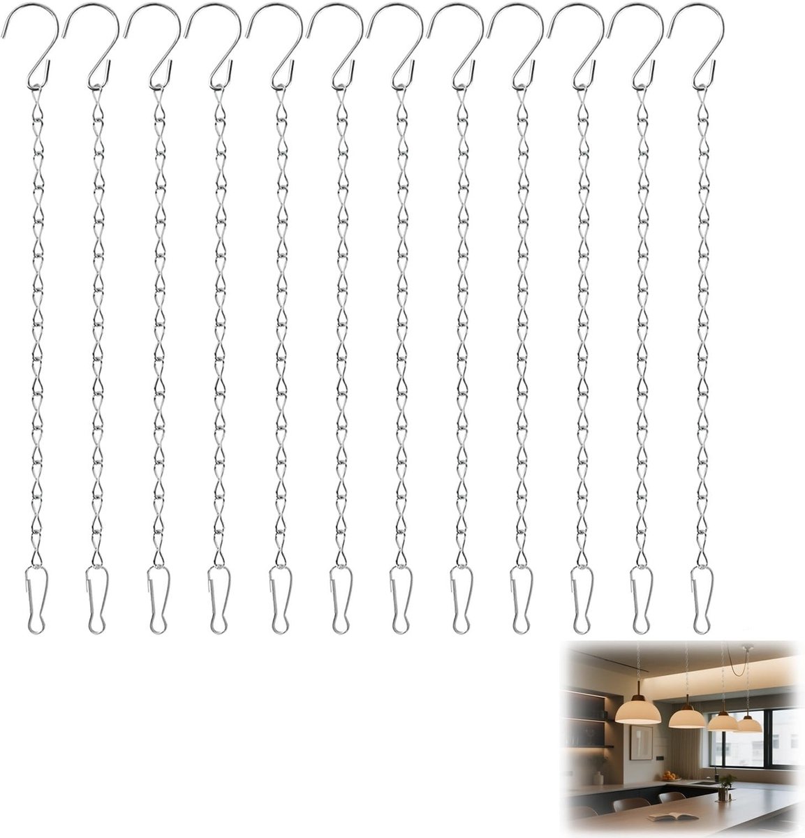Solidchoice - Metalen Hangketting met Haak voor Planten