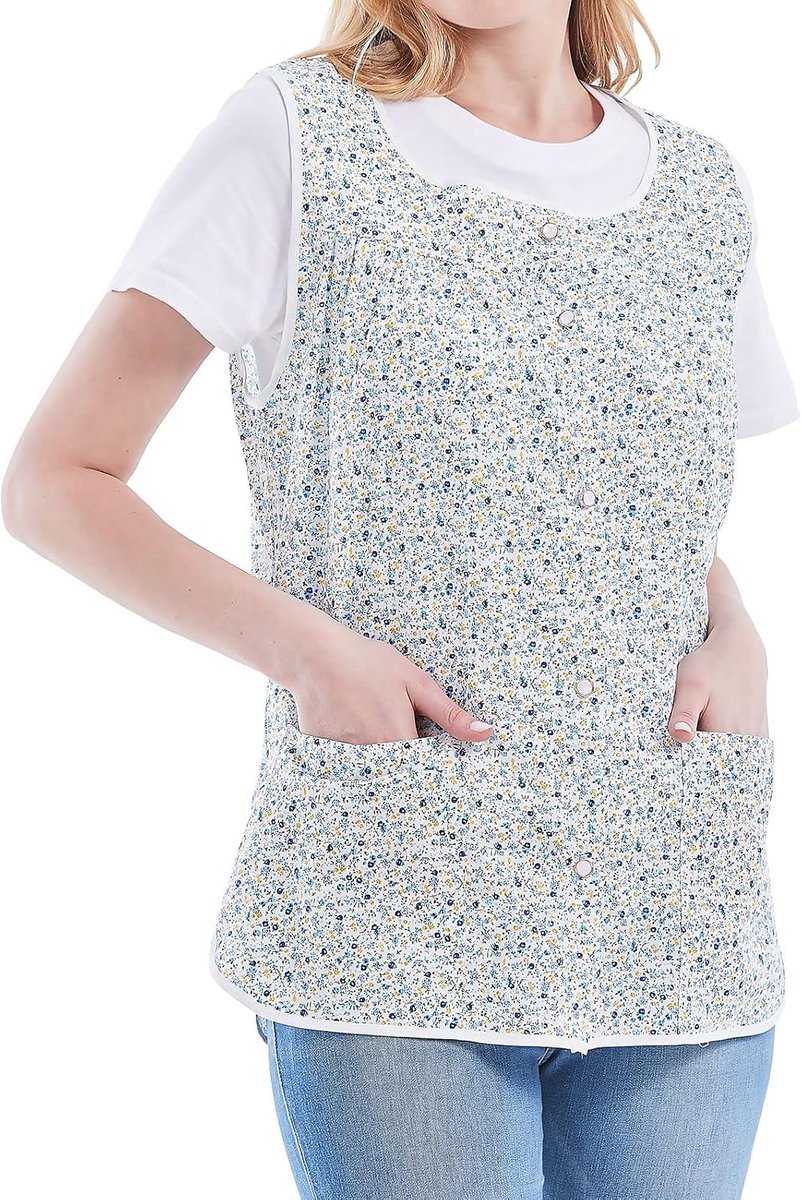 Vrouwen Schoenmaker Schort XXL - Blauwblauw - Met 2 Patch Zakken - Ideaal voor Chefs - ShopVlot