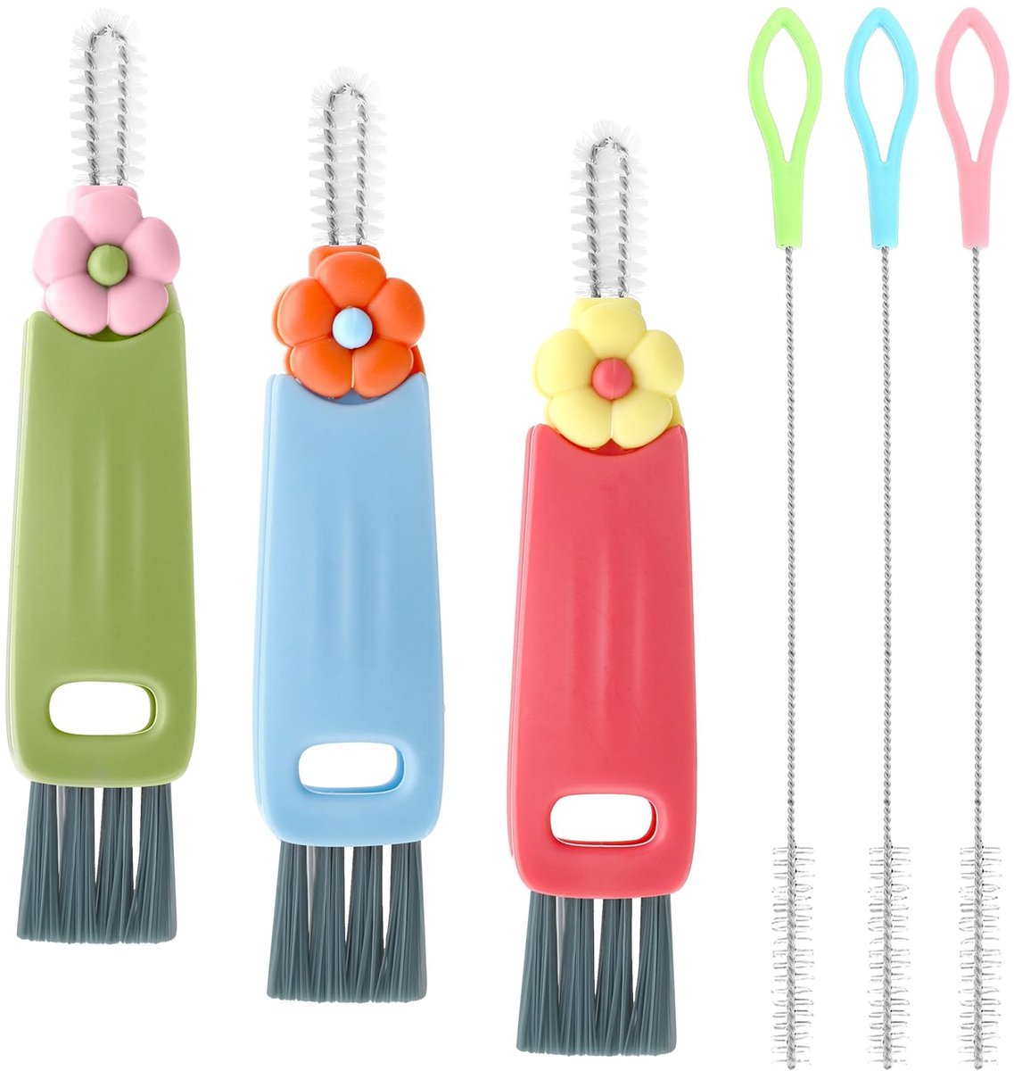 Solidchoice - 3-in-1 Reinigingsborstelset voor Deksel en Rietjes