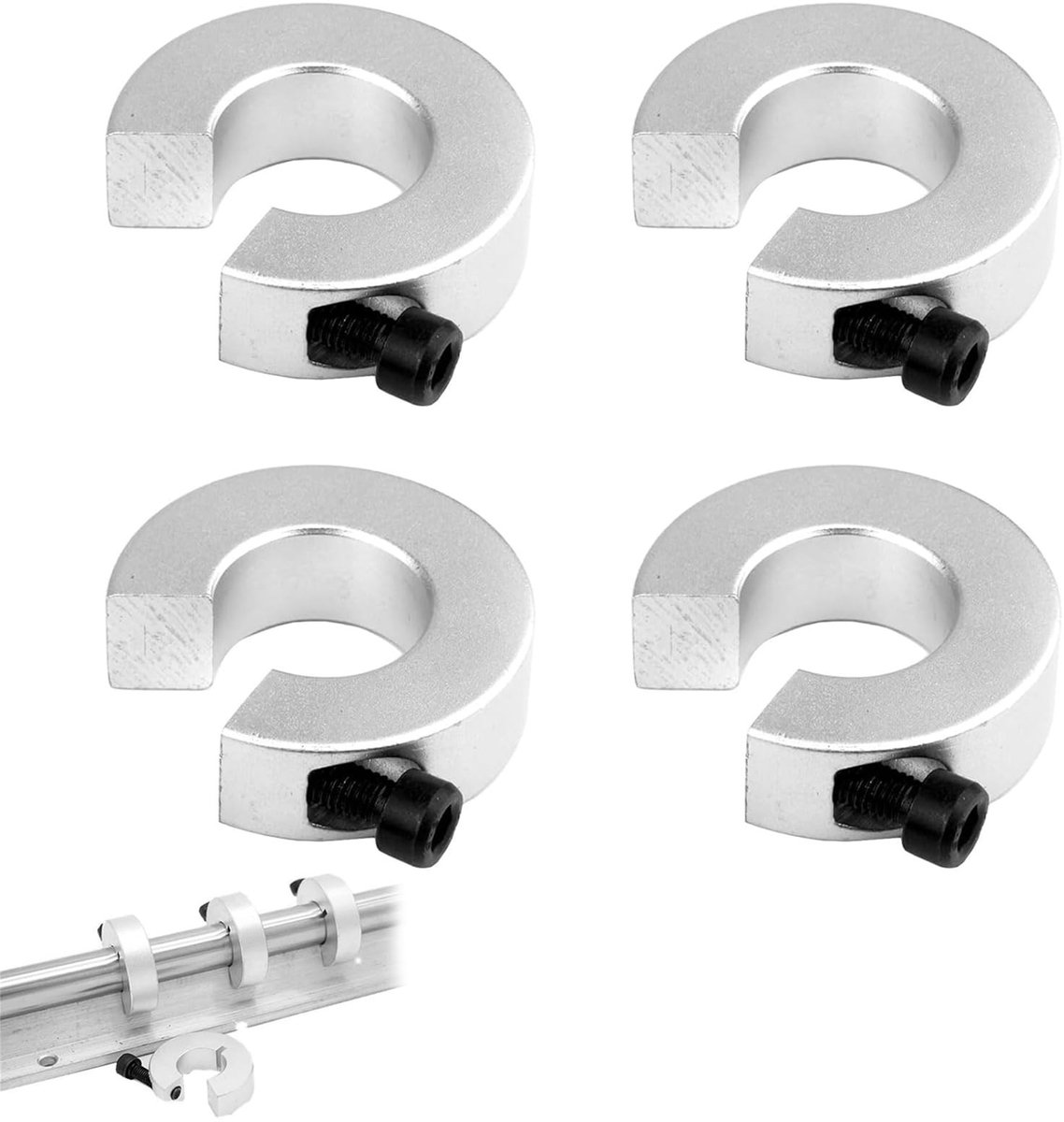 Solidchoice - SBR12 Linear Rails met Stopringen (Set van 4)