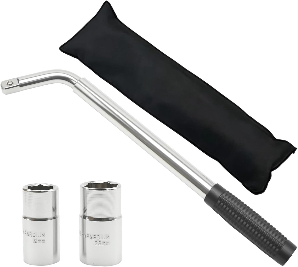Wielmoersleutelset verstelbaar 17/19 mm en 21/23 mm - telescopische handgreep - ideaal voor bandenwissel - ShopVlot