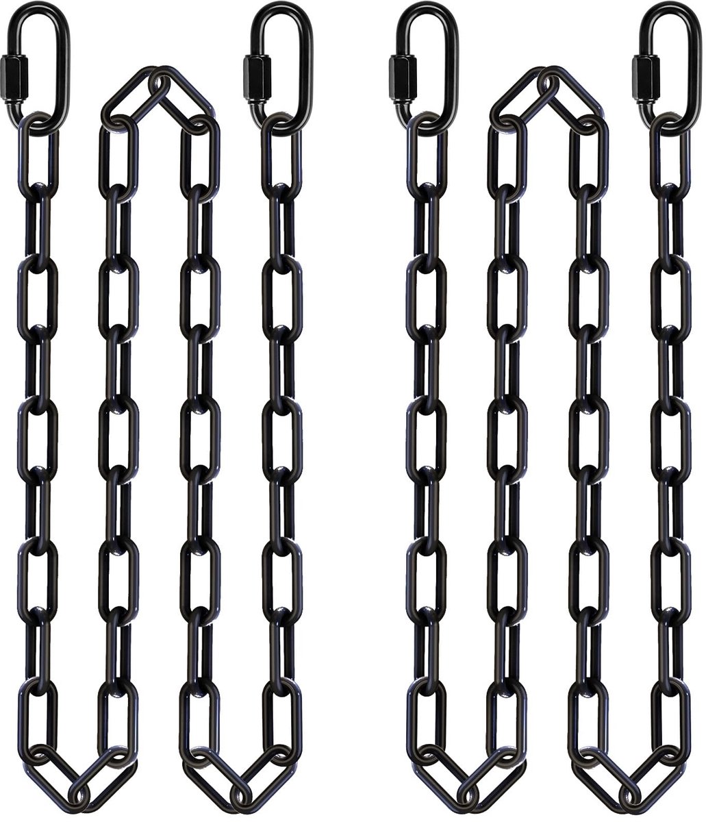 Solidchoice - 2 Swing Chains voor Hangstoelen met Carabiner en Verstelbaarheid